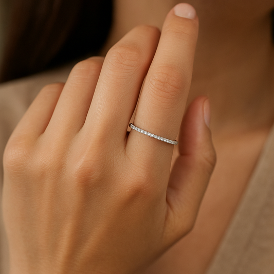 White Gold Diamond Ring 14K