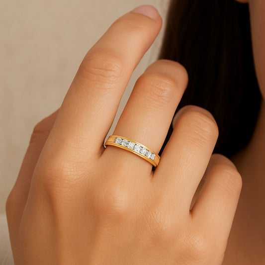 Yellow Gold Classic Diamond Band 14K