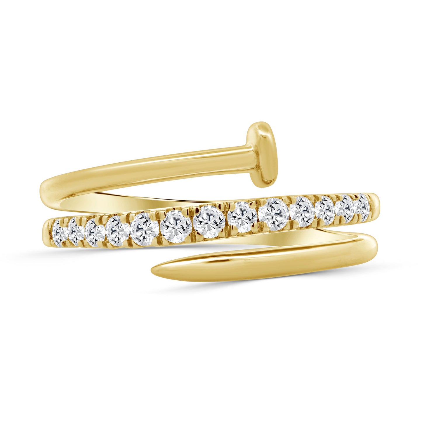 LADIES RING 0.33CT ROUND DIAMOND 14K YELLOW GOLD