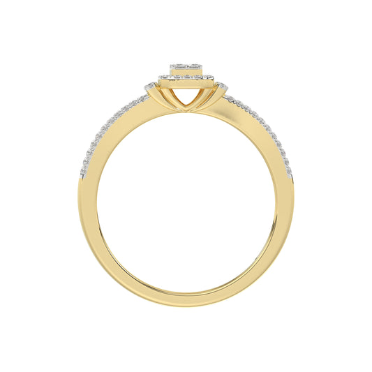 LADIES RING 0.20CT ROUND DIAMOND 10K YELLOW GOLD