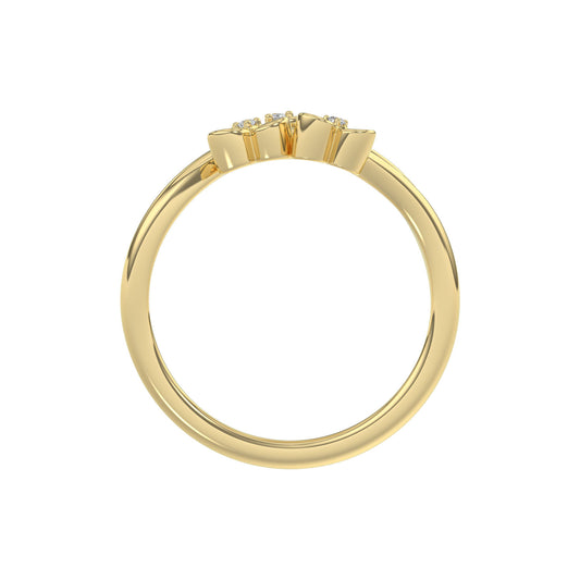 LADIES RING 0.20CT ROUND DIAMOND 14K YELLOW GOLD