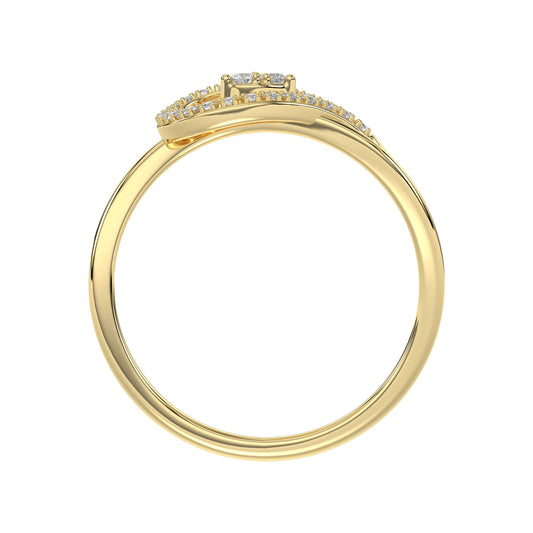LADIES RING 0.15CT ROUND DIAMOND 10K YELLOW GOLD