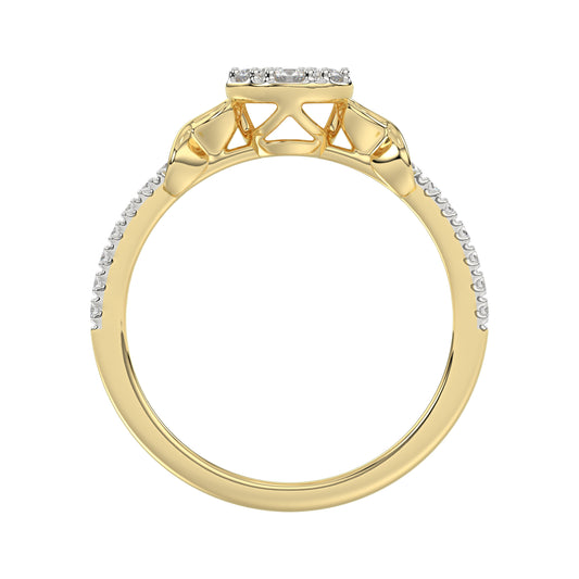 LADIES RING 0.33CT ROUND DIAMOND 10K YELLOW GOLD