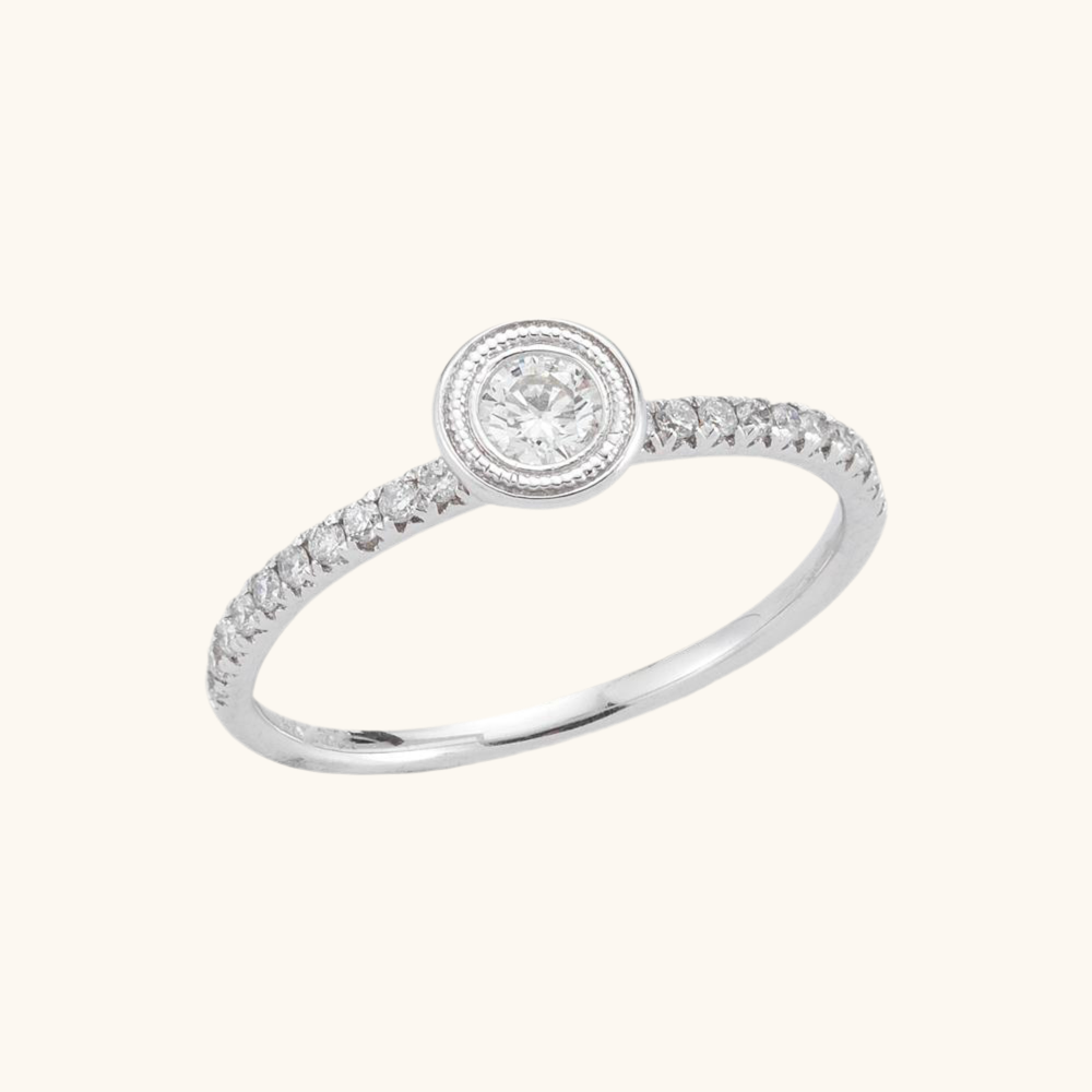 Diamond Migrain Bezel with Pave Ring