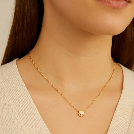 Single Milgrain Bezel Diamonds by the Yard Necklace