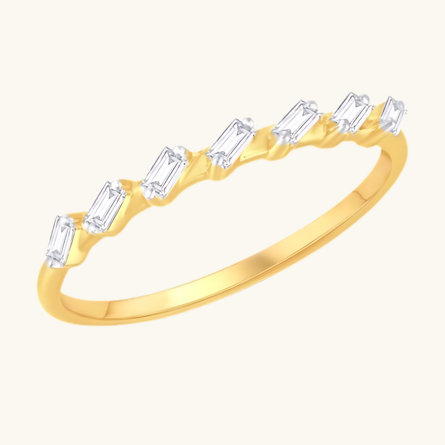 Yellow Gold Diamond Ring 14K