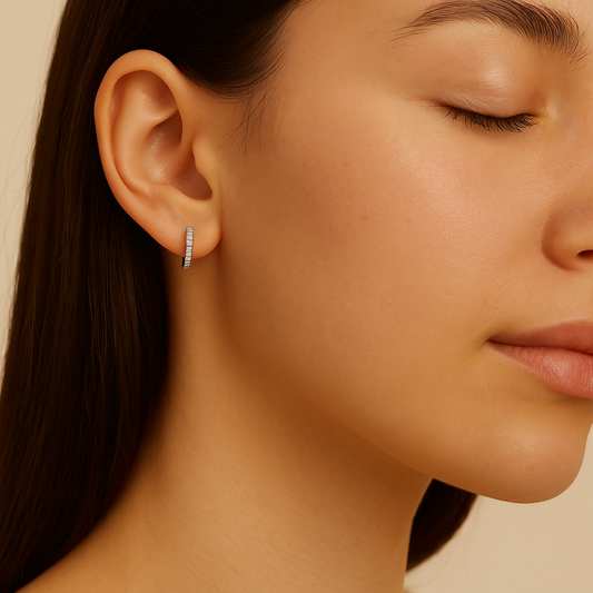 Diamond Pave Huggies