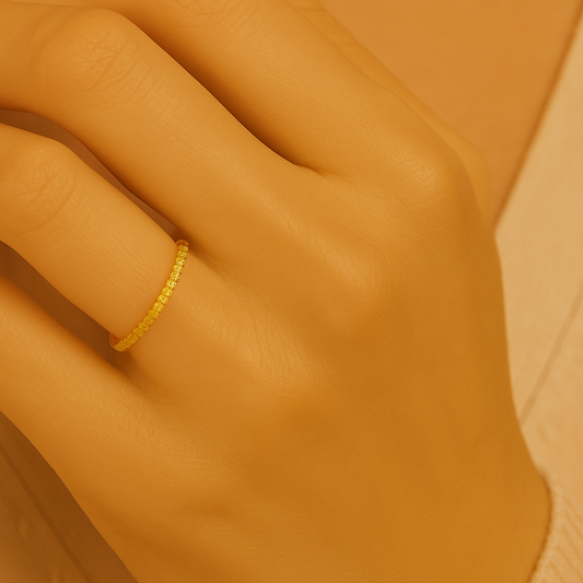 Yellow Sapphire Eternity Stackable Band