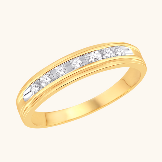 Yellow Gold Classic Diamond Band 14K