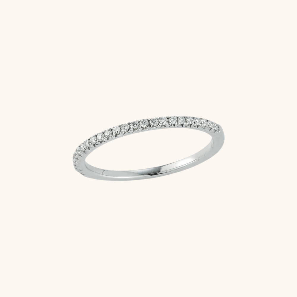 1/2 Way Around Diamond Stackable Band