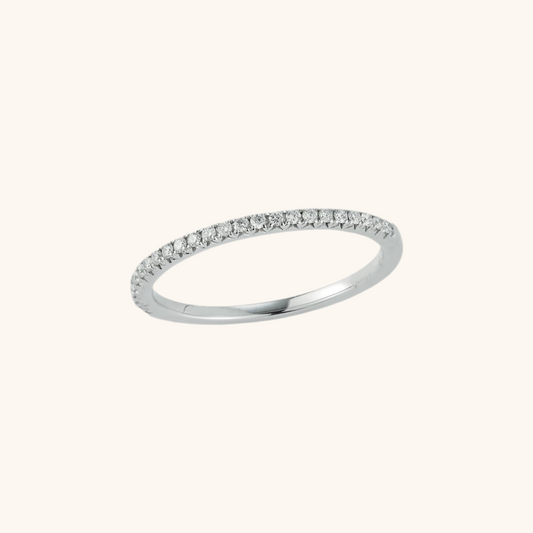 1/2 Way Around Diamond Stackable Band
