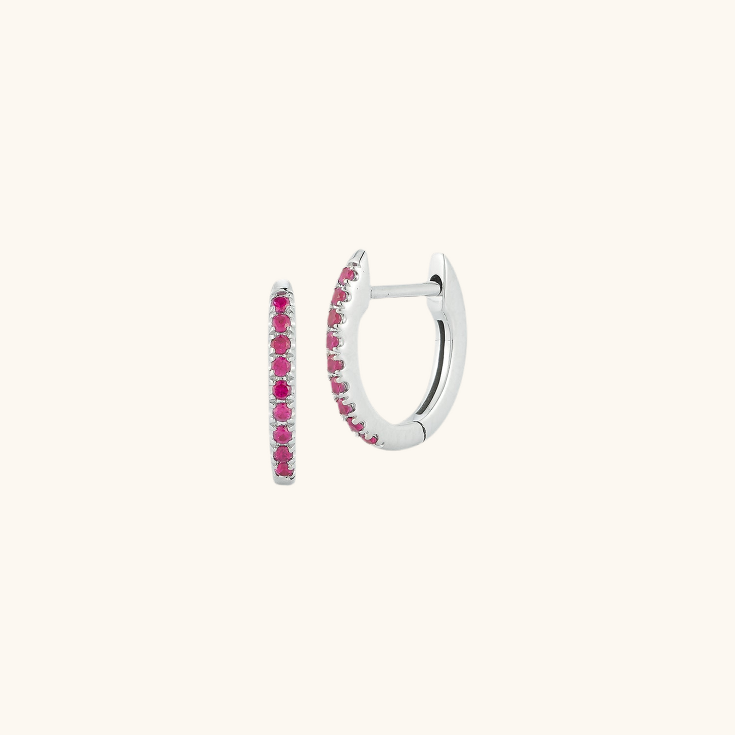Ruby Huggie Earrings