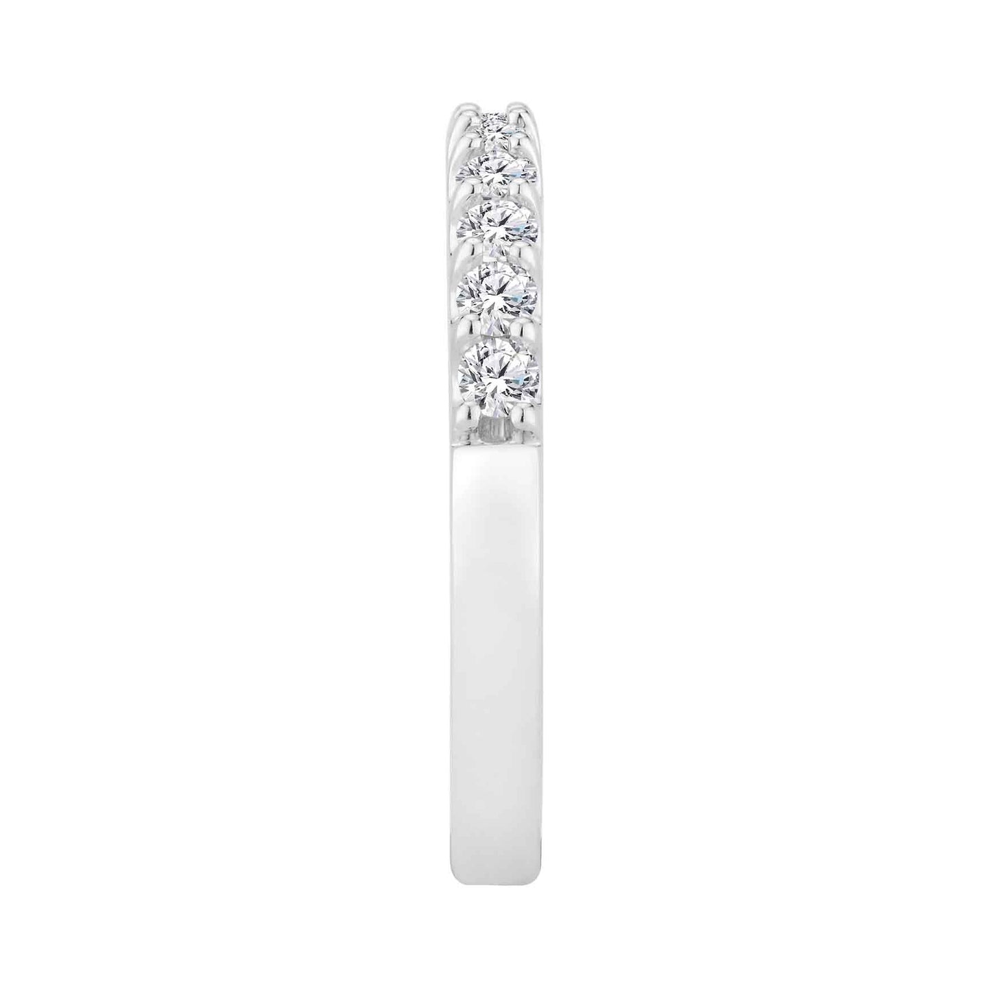 LADIES BAND 0.50CT ROUND DIAMOND 14K WHITE GOLD