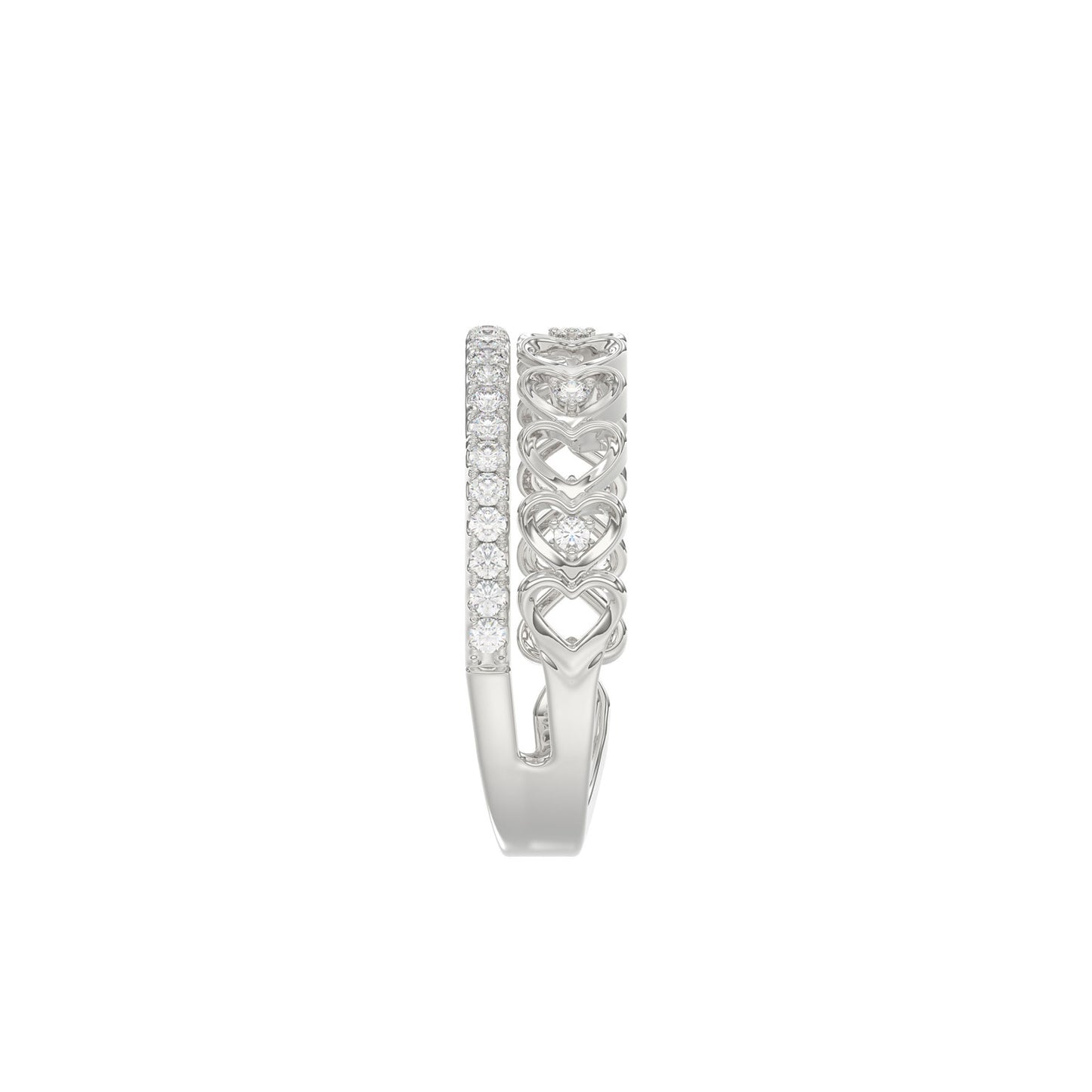 LADIES RING 0.20CT ROUND DIAMOND 14K WHITE GOLD