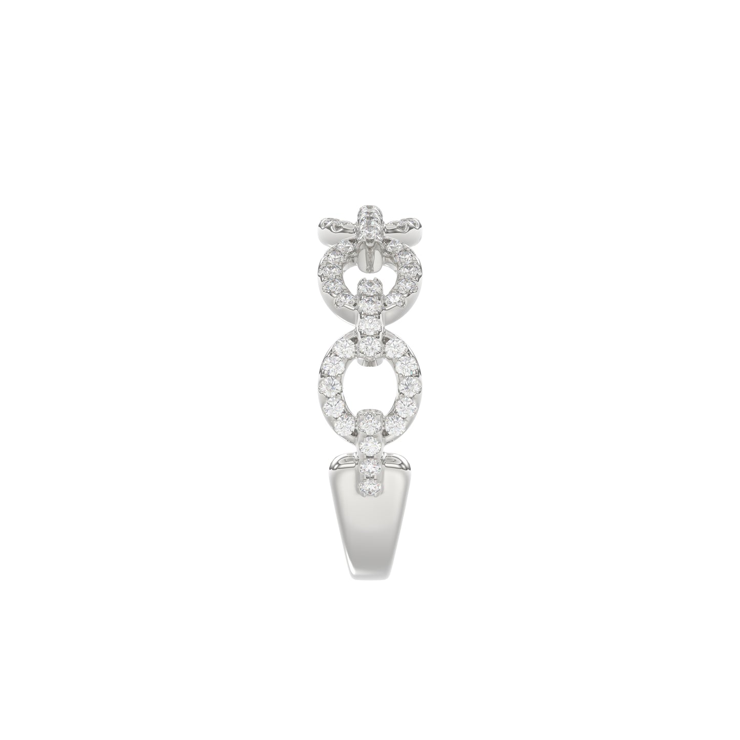 LADIES BAND 0.33CT ROUND DIAMOND 14K WHITE GOLD