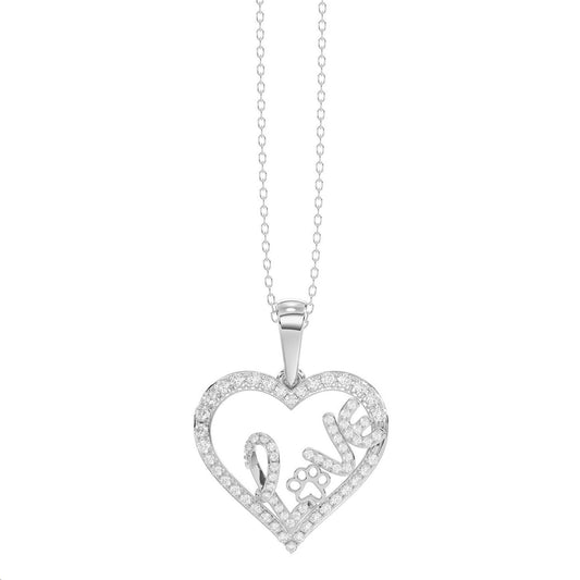 LADIES PENDANT WITH CHAIN 0.20CT ROUND DIAMOND 14K YELLOW GOLD