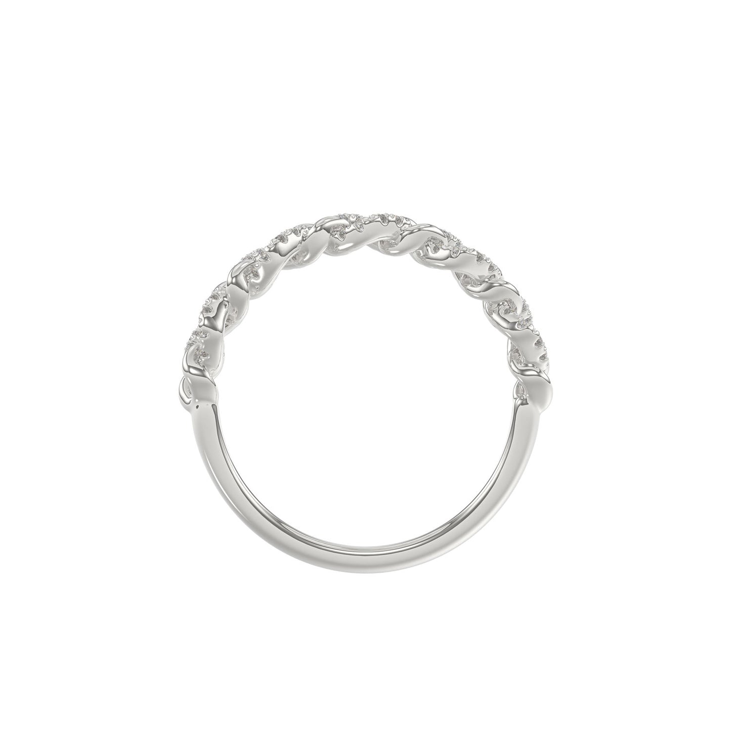 LADIES RING 0.15CT ROUND DIAMOND 14K WHITE GOLD