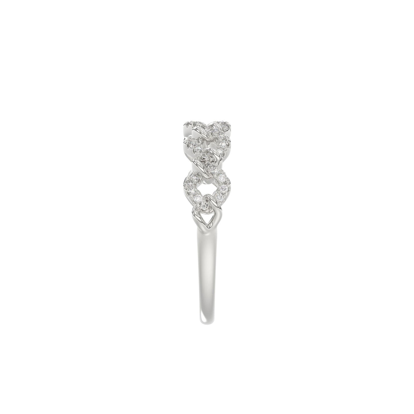 LADIES RING 0.15CT ROUND DIAMOND 14K WHITE GOLD