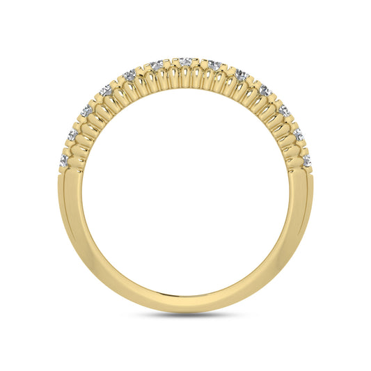 LADIES BAND 0.50CT ROUND DIAMOND 10K YELLOW GOLD