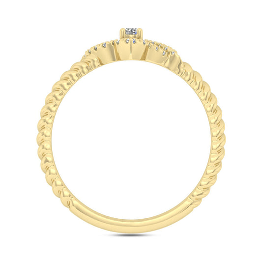 LADIES RING 0.15CT ROUND DIAMOND 10K YELLOW GOLD