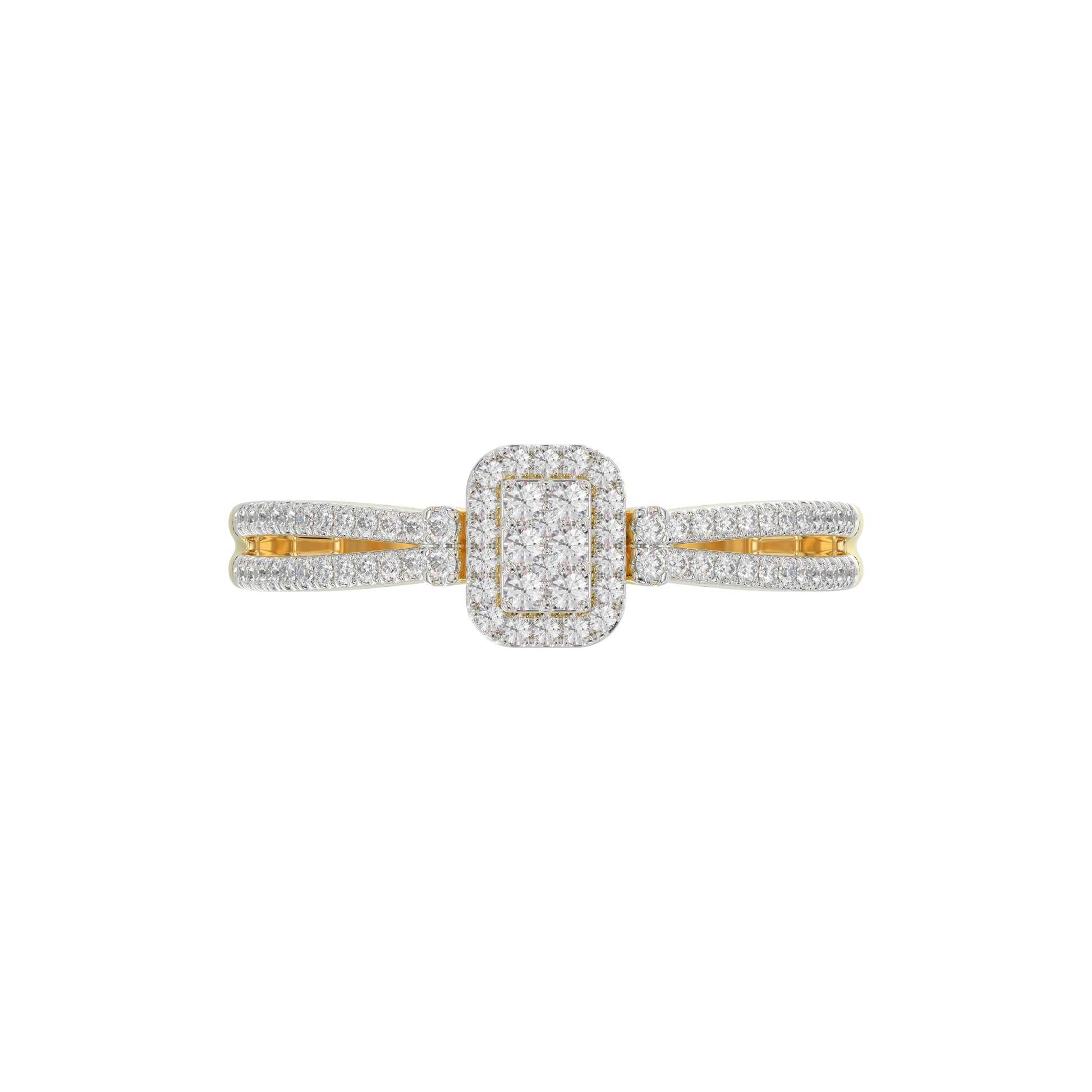 LADIES RING 0.20CT ROUND DIAMOND 10K YELLOW GOLD