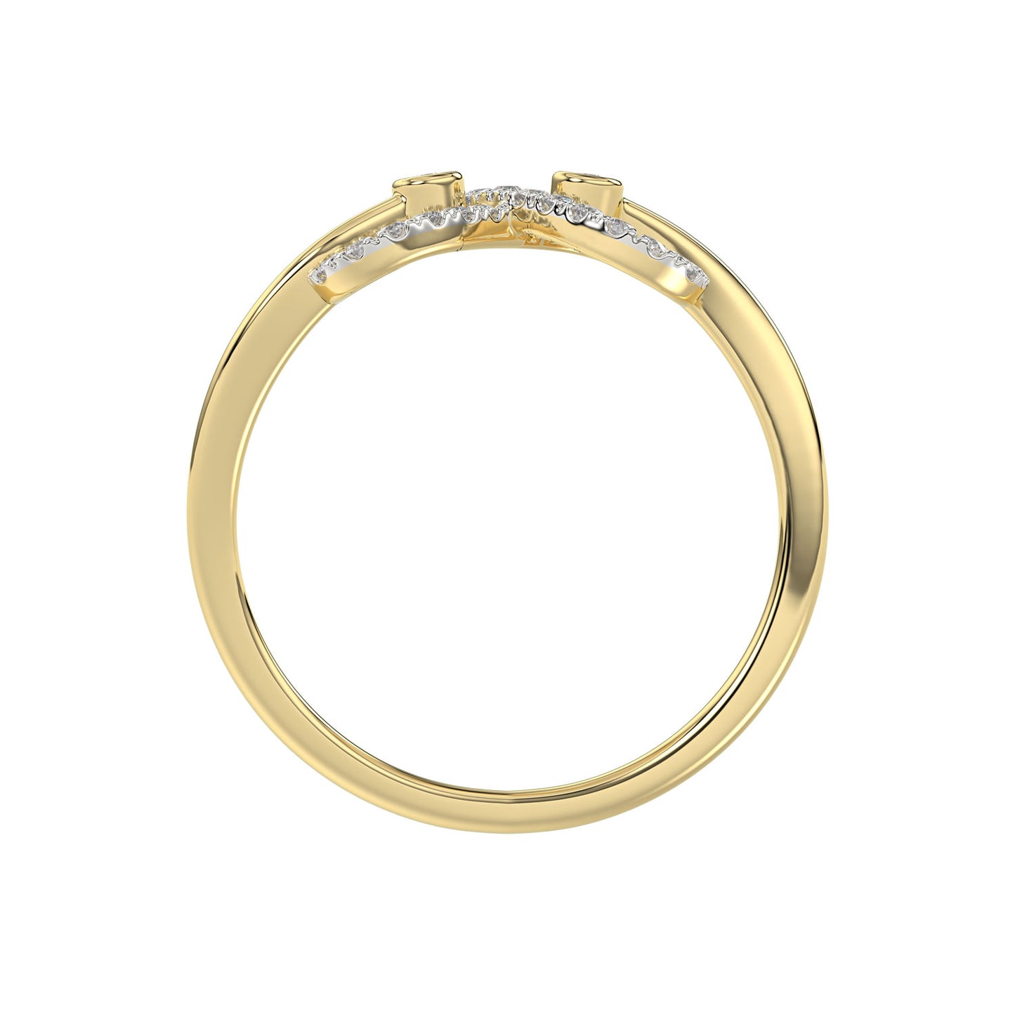 LADIES RING 0.15CT ROUND DIAMOND 10K YELLOW GOLD