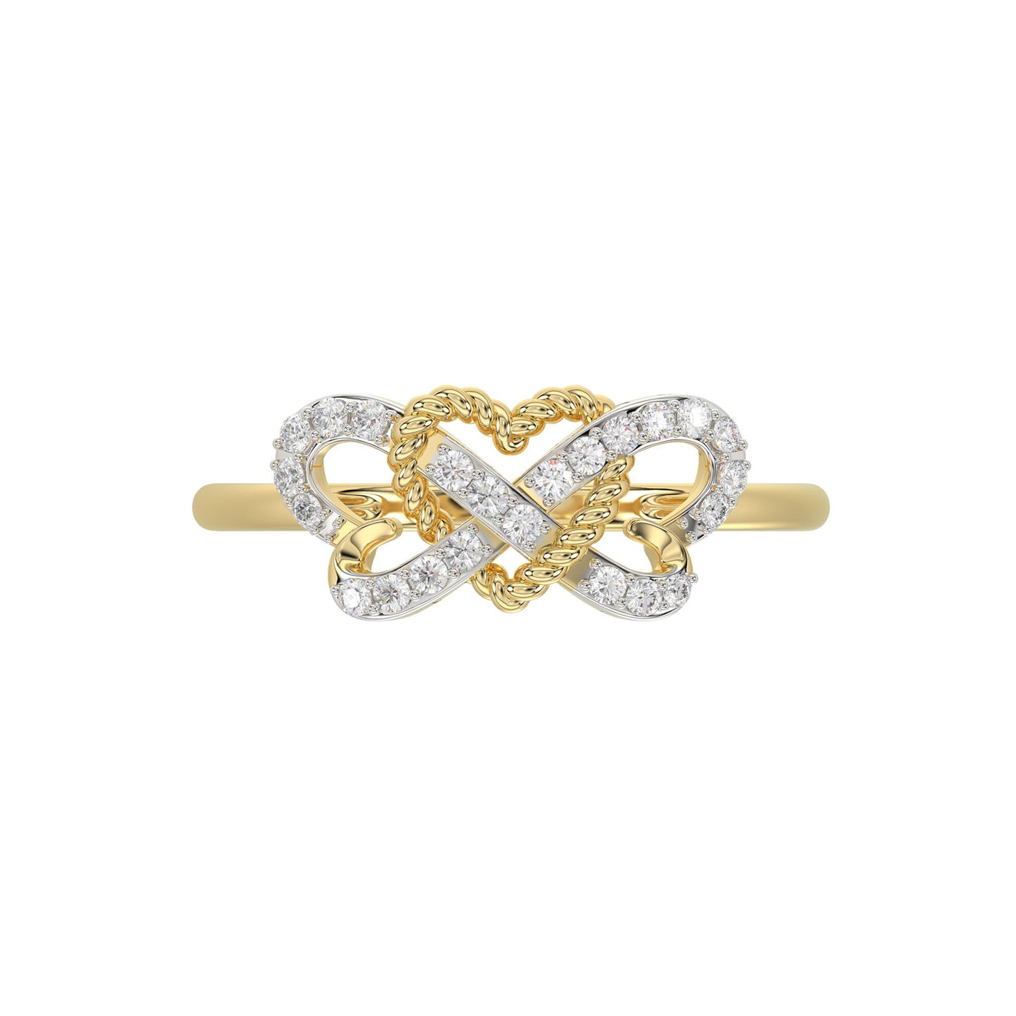 LADIES RING 0.15CT ROUND DIAMOND 10K YELLOW GOLD