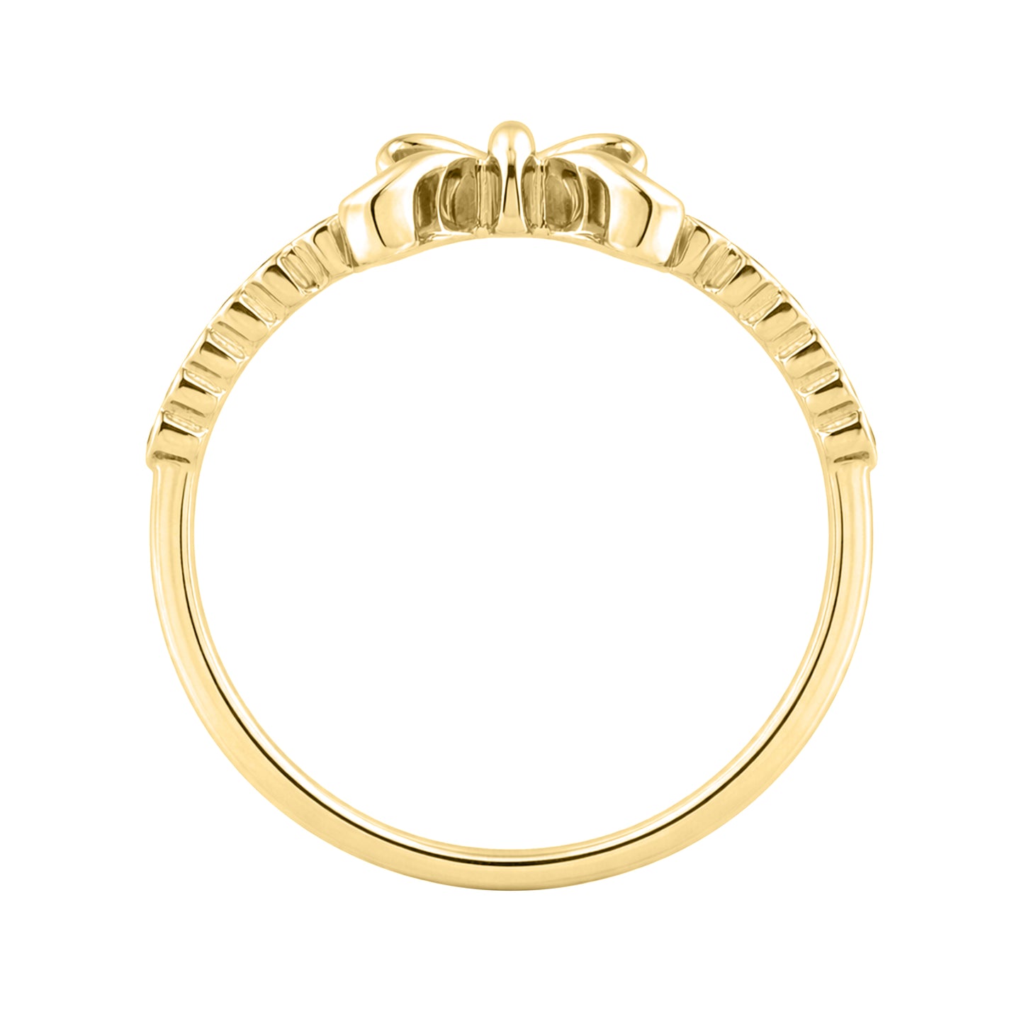 Classic 0.10Ct Round Diamond Ring In Yellow Gold  For Women