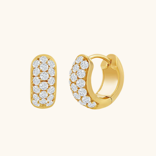 Pave Diamond Huggie Earrings