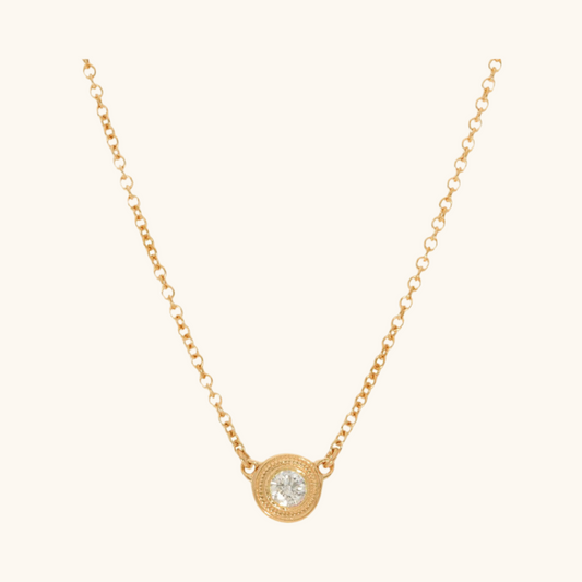 Single Milgrain Bezel Diamonds by the Yard Necklace