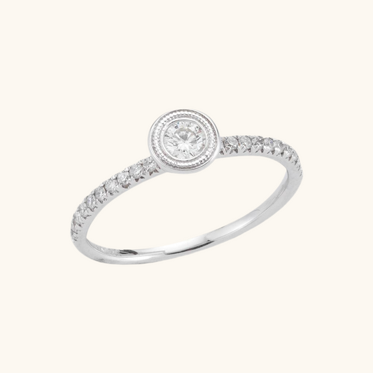 Diamond Migrain Bezel with Pave Ring