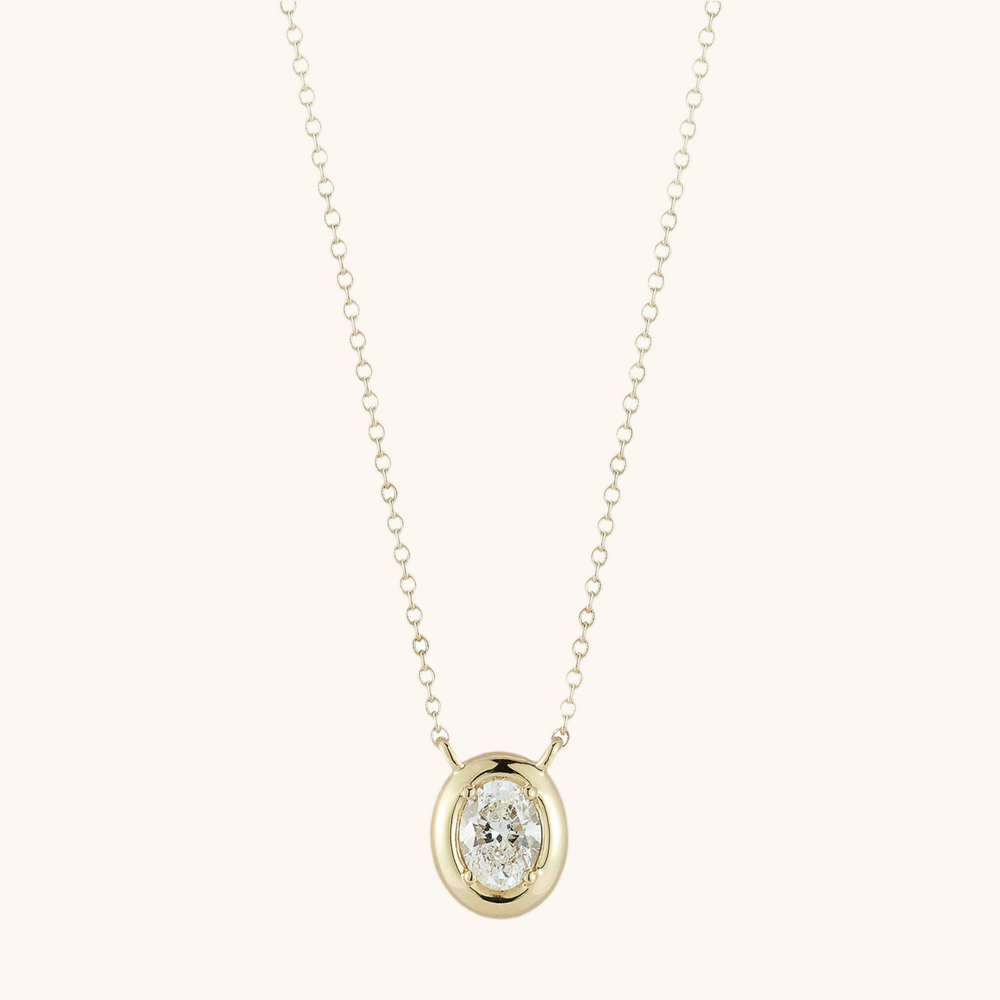 Oval Flat Rim Bezel Pendant