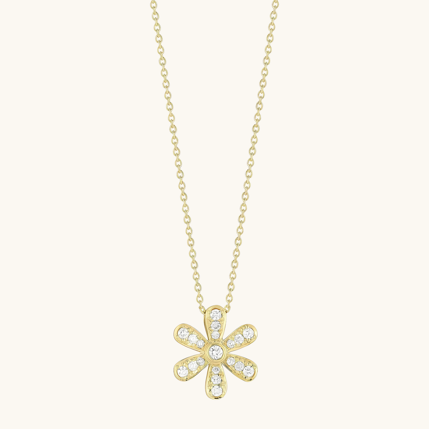 Diamond Flower Pendant