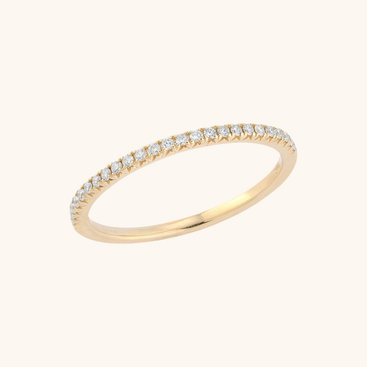 1/2 Way Around Diamond Stackable Band