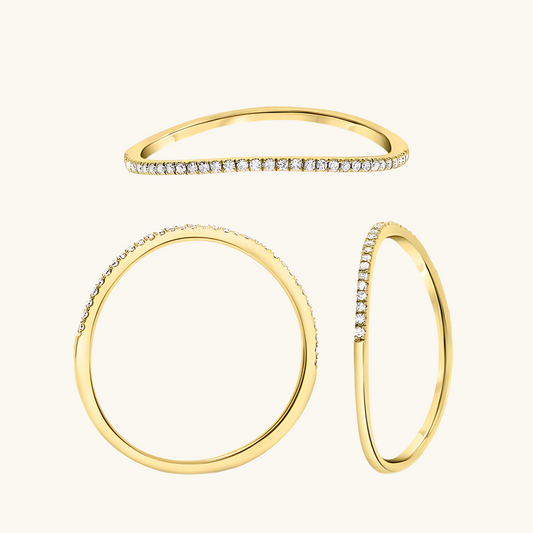 Yellow Gold Diamond Ring 14K