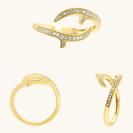Yellow Gold Timeless Channel-Set Diamond Ring 14K