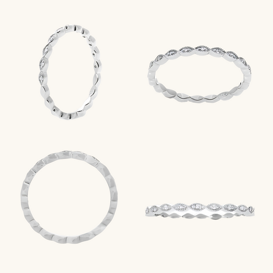 White Gold Channel Set Diamond Band 14K