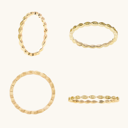 Yellow Gold Channel Set Diamond Band 14K