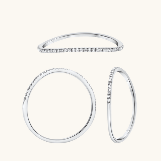 White Gold Diamond Ring 14K