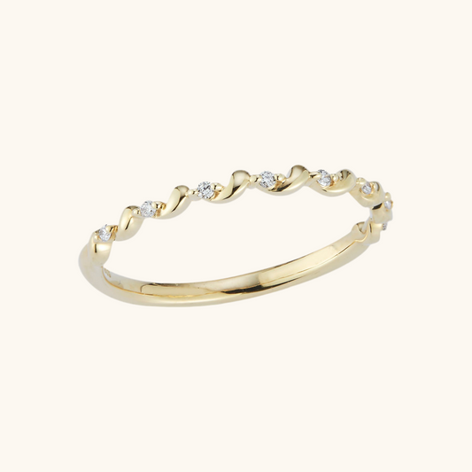 Diamond Wave Ring