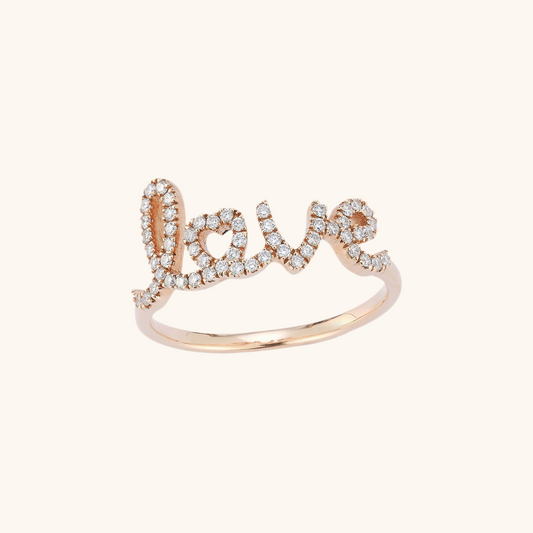 Love Pave Diamond Ring