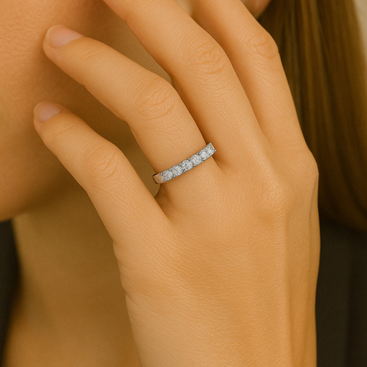 White Gold Classic Diamond Band 14K