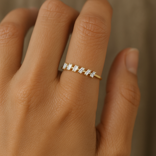 Yellow Gold Diamond Ring 14K