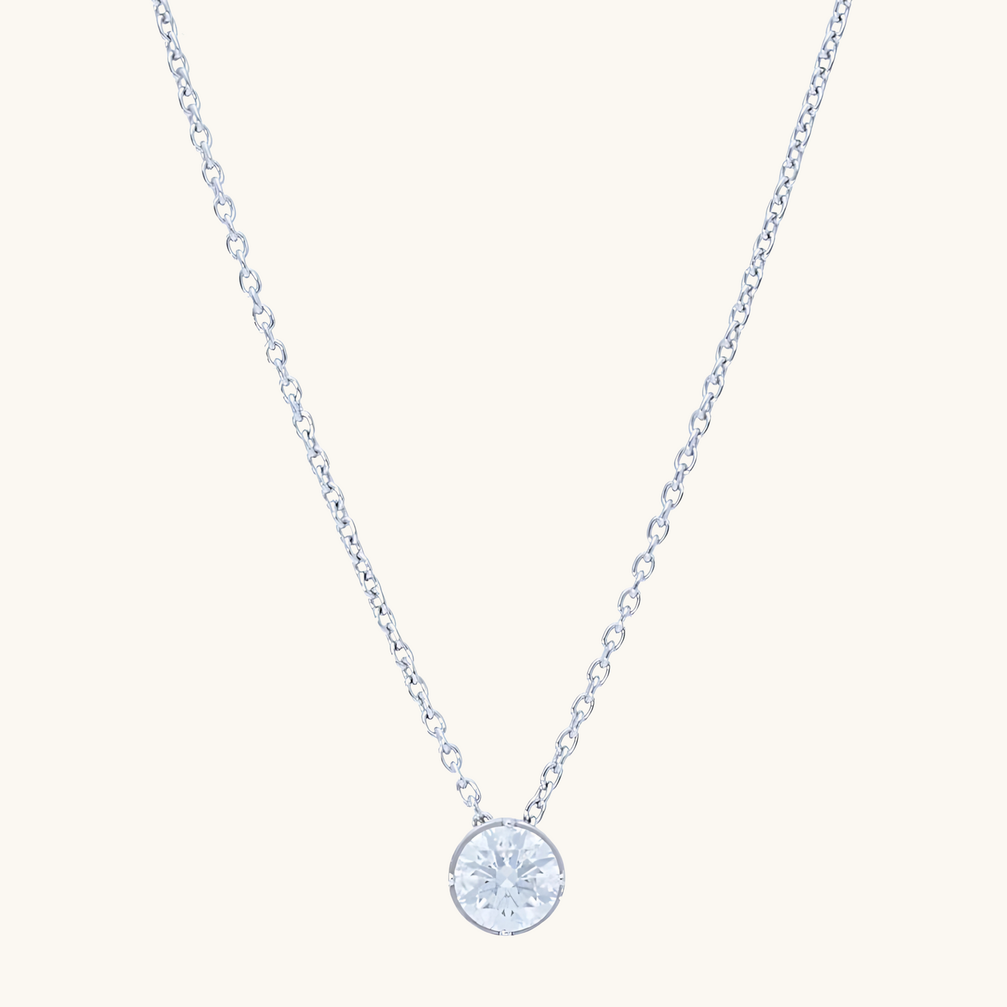 Round Diamond Bezel Pendant