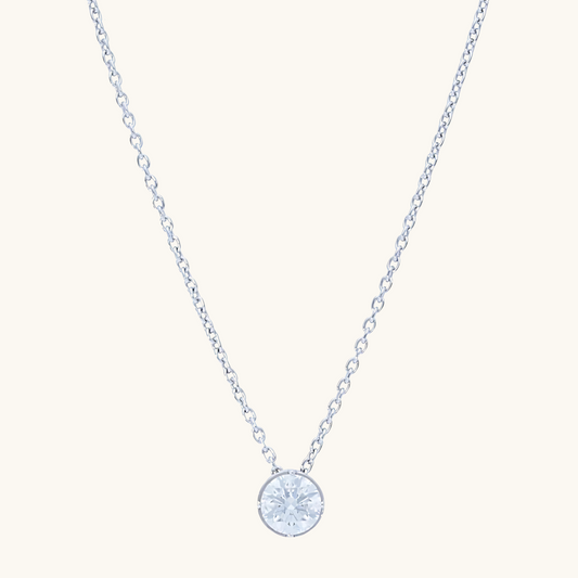 Round Diamond Bezel Pendant